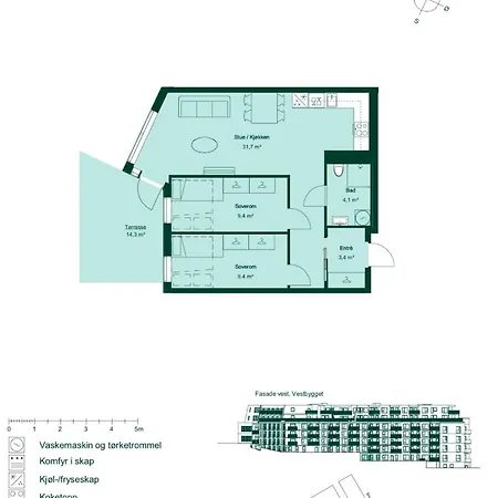 Brand-new 2025 Sunny Private Terrace - By The Sea Apartament Bergen